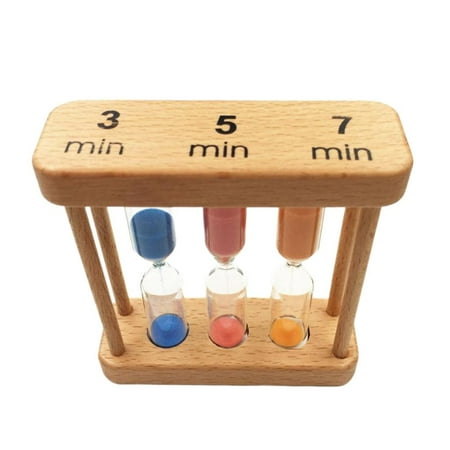 3 & 5 & 7 Minutes Hourglass Clock Yoga glass Office Desktop Coffee Table Book Shelf Cabinet Decorative Birthday Gifts- Round
