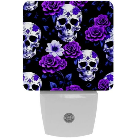 LED Night Lights Plug into Wall 2-Pack 0.5W Plug in Night Light Dusk to Dawn White Bright Nightlight for Bedroom Bathroom Hallway Kitchen Skull Purple Rose Flower Floral
LED Night Lights Plug into Wall 2-Pack 0.5W Plug in Night Light Dusk to Dawn White Bright Nightlight for Bedroom Bathroom Hallway Kitchen Skull Purple Rose Flower Floral