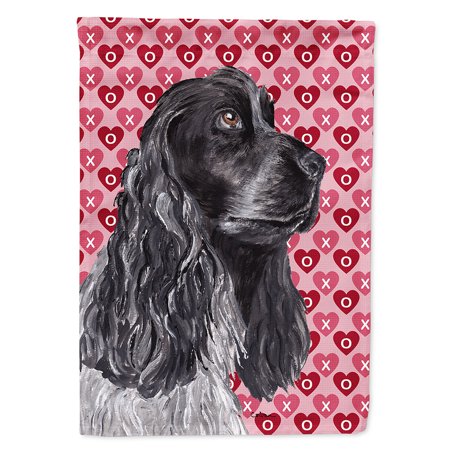 Cocker Spaniel Valentine's Love Flag Canvas House Size