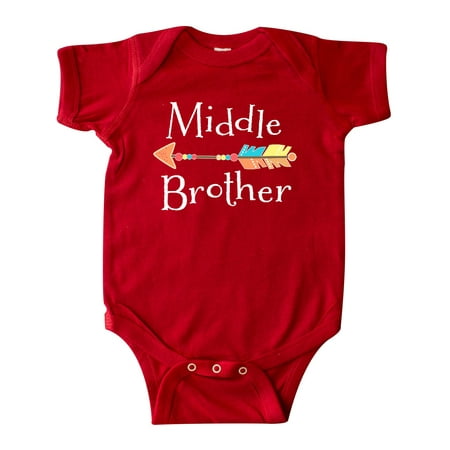 Inktastic Middle Brother- arrow Gift Baby Boy Bodysuit