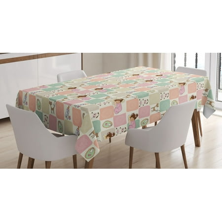 Baby Tablecloth Square Checkered Pattern Cat Cow Sleeping Girl Ornamental Milk Bottle Lovely Drawing Rectangular Table Cover for Dining Room Kitchen 60 X 90 Inches Multicolor by Ambesonne
Baby Tablecloth Square Checkered Pattern Cat Cow Sleeping Girl Ornamental Milk Bottle Lovely Drawing Rectangular Table Cover for Dining Room Kitchen 60 X 90 Inches Multicolor by Ambesonne