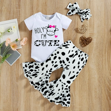 XMMSWDLA Toddler Girl Clothes Baby Girls Fashion Cute Cow Pattern Flared Pants Romper Bow Headdress Suit Discount Clearance
XMMSWDLA Toddler Girl Clothes Baby Girls Fashion Cute Cow Pattern Flared Pants Romper Bow Headdress Suit Discount Clearance