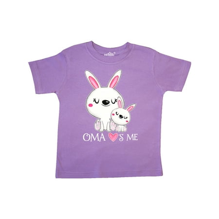 Inktastic Oma Loves Me- bunny family Gift Toddler Boy or Toddler Girl T-Shirt