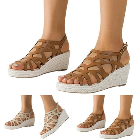 Vedolay Heeled Sandals Sandals for Women Toe Ankle Buckle Strap Flats Sandals Khaki 6.5
Vedolay Heeled Sandals Sandals for Women Toe Ankle Buckle Strap Flats Sandals Khaki 6.5