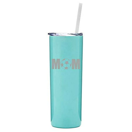 20 oz Skinny Tall Tumbler Stainless Steel Vacuum Insulated Travel Mug With Straw MOM Soccer (Light Blue)
20 oz Skinny Tall Tumbler Stainless Steel Vacuum Insulated Travel Mug With Straw MOM Soccer (Light Blue)