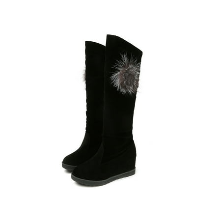 Rotosw Ladies Snow Boot Plush Lined Warm Bootie Comfort High Heel Boots Non-Slip Winter Booties Outdoor Height Increasing Shoes Ball Black 4.5
Rotosw Ladies Snow Boot Plush Lined Warm Bootie Comfort High Heel Boots Non-Slip Winter Booties Outdoor Height Increasing Shoes Ball Black 4.5