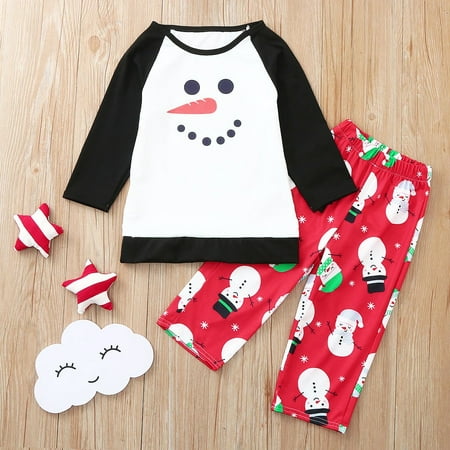 ERTUTUYI Christmas Kids Snowman Print Long Sleeve Tops+Pants Family Pjs Matching Set White 100
ERTUTUYI Christmas Kids Snowman Print Long Sleeve Tops+Pants Family Pjs Matching Set White 100