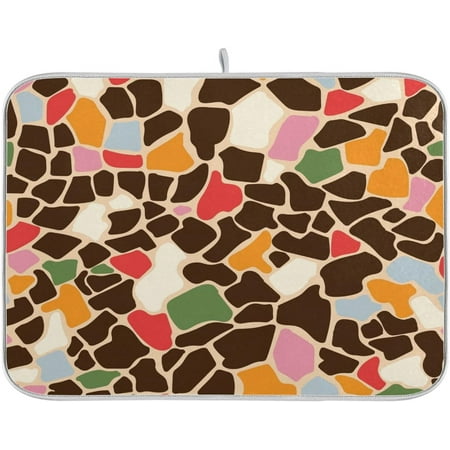 SKYSONIC Dish Drying Mat for Kitchen Counter Giraffe Skin Brown Spots Geometric Eco Friendly Drying Mat - Easy to Clean Heat Resistant Dish Mat - 16x18
SKYSONIC Dish Drying Mat for Kitchen Counter Giraffe Skin Brown Spots Geometric Eco Friendly Drying Mat - Easy to Clean Heat Resistant Dish Mat - 16x18