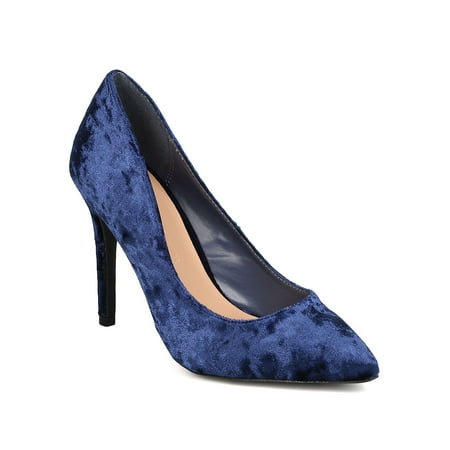 New Women Wild Diva Akira-09 Velvet Pointy Toe Stiletto Pump