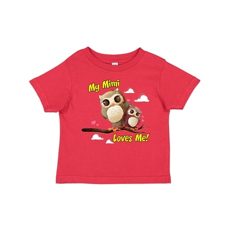 Inktastic My Mimi Loves Me Owl Gift Toddler Boy or Toddler Girl T-Shirt