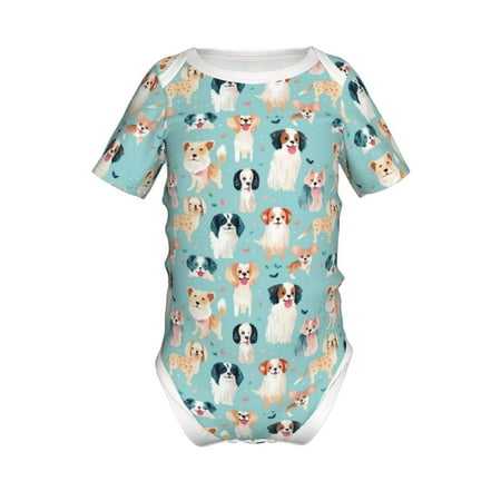 Yiaed Colorful Dog Print Infant Climbing Short Sleeve Onesie One-Piece Baby Bodysuit Clothes 0-12 Months -12 Months
Yiaed Colorful Dog Print Infant Climbing Short Sleeve Onesie One-Piece Baby Bodysuit Clothes 0-12 Months -12 Months