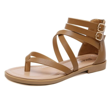 Women s Gladiator Sandals Casual Summer Clip Toe Ankle Strap Crisscross Flats Sandals Lightweight Comfortable Walking Shoes
Women s Gladiator Sandals Casual Summer Clip Toe Ankle Strap Crisscross Flats Sandals Lightweight Comfortable Walking Shoes