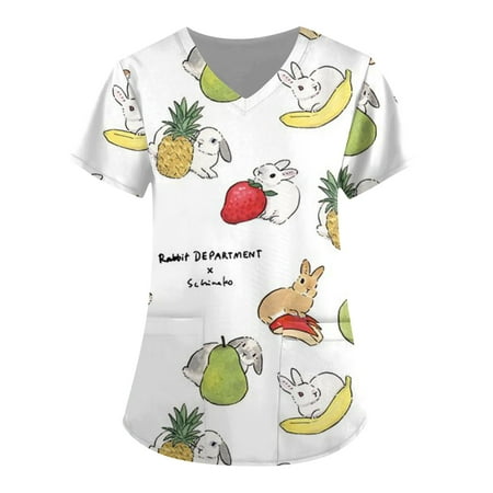 TQWQT Easter Printed Scrub Tops for Women Breathable Easter Eggs Bunny Pattern V-Neck T-Shirts Tee Scrubs Top with Pockets
TQWQT Easter Printed Scrub Tops for Women Breathable Easter Eggs Bunny Pattern V-Neck T-Shirts Tee Scrubs Top with Pockets