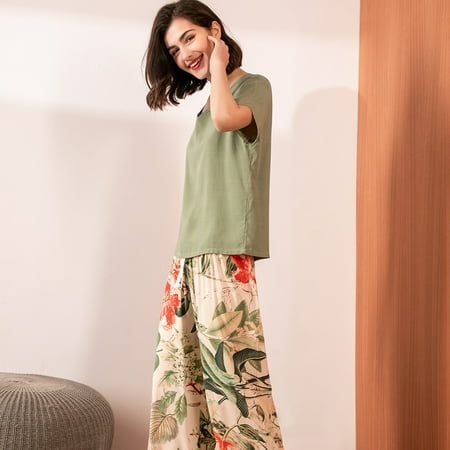 Breathable 2PCS Pajama Short Sleeve Printed Pijama Mujer Femme Loose Nightwear Suit Female Casual Homewear Pajama Set For Women
Breathable 2PCS Pajama Short Sleeve Printed Pijama Mujer Femme Loose Nightwear Suit Female Casual Homewear Pajama Set For Women