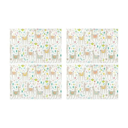MKHERT Funny Llama Cactus and Flower Placemats Table Mats for Dining Room Kitchen Table Decoration 12x18 inch Set of 4
MKHERT Funny Llama Cactus and Flower Placemats Table Mats for Dining Room Kitchen Table Decoration 12x18 inch Set of 4