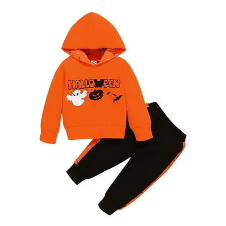 Sunisery Kids Baby Girls Halloween Tracksuit Letters Hooded Sweatshirt Splicing Pants Orange 6-12 Months
Sunisery Kids Baby Girls Halloween Tracksuit Letters Hooded Sweatshirt Splicing Pants Orange 6-12 Months