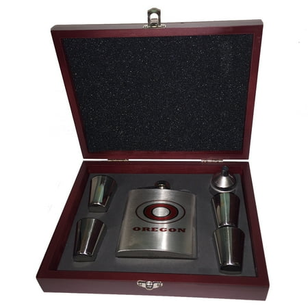 KuzmarK 6 oz. Stainless Steel Flask Set in Rose Wood Presentation Box - Oregon Oregon
KuzmarK 6 oz. Stainless Steel Flask Set in Rose Wood Presentation Box - Oregon Oregon