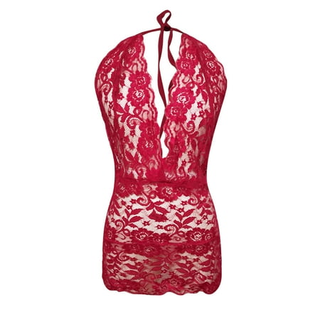 Womens Sexy Lingerie Lace Hollow-Out Backless Hanging Deep V Neck Jumpsuits Hot6s4486962
Womens Sexy Lingerie Lace Hollow-Out Backless Hanging Deep V Neck Jumpsuits Hot6s4486962