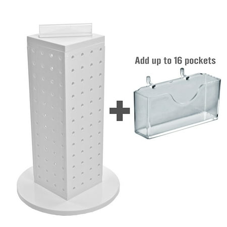 Azar Displays 700229-WHT White Four-Sided 16 Pocket Revolving Pegboard Gift Card Kit for Countertop
Azar Displays 700229-WHT White Four-Sided 16 Pocket Revolving Pegboard Gift Card Kit for Countertop