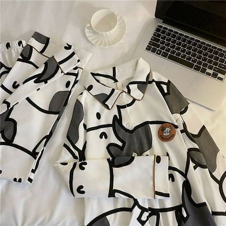 CoCopeaunt Cow Print Pajamas Two Piece Set Autumn Pijamas Women Cotton Cute Home Clothes Pyjamas Sleepwear Japanese Style Kawaii
CoCopeaunt Cow Print Pajamas Two Piece Set Autumn Pijamas Women Cotton Cute Home Clothes Pyjamas Sleepwear Japanese Style Kawaii