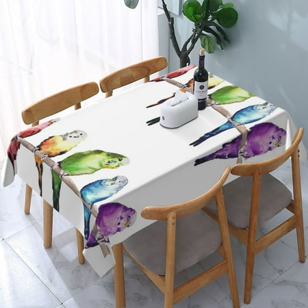 Tablecloth Rainbow Budgie Birds Table Cloth For Rectangle Tables Waterproof Resistant Picnic Table Covers For Kitchen Dining/Party(54x72in)
Tablecloth Rainbow Budgie Birds Table Cloth For Rectangle Tables Waterproof Resistant Picnic Table Covers For Kitchen Dining/Party(54x72in)