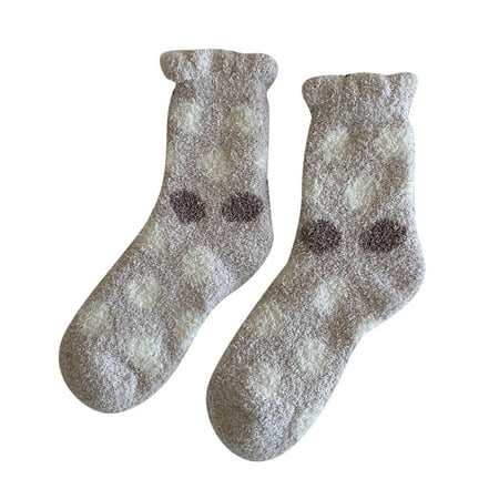 Womens Winter Dots Print Socks Autumn And Winter Mid Tube Socks Coral Fleece Thickened Warm Stockings
Womens Winter Dots Print Socks Autumn And Winter Mid Tube Socks Coral Fleece Thickened Warm Stockings