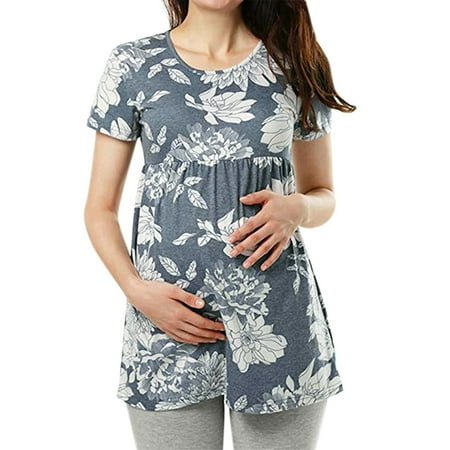 NIUREDLTD Womens Maternity Casual Short Sleeve Flower Print T Shirt Tops Pregnant Tunic Blouse
NIUREDLTD Womens Maternity Casual Short Sleeve Flower Print T Shirt Tops Pregnant Tunic Blouse