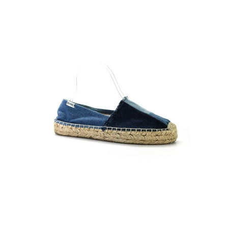 Pre-owned|Soludos Womens Denim Slide On Espadrilles Flats Blue Size 7