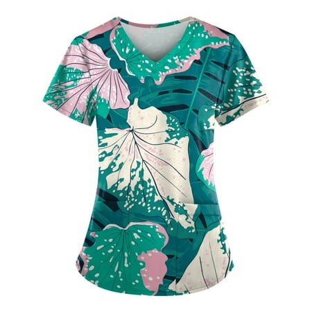 TKing Fashion Independence Day Women Plus Size Scrubs Top V-Neck Short Sleeve Printed Pockets Work Blouse for Women Blue S
TKing Fashion Independence Day Women Plus Size Scrubs Top V-Neck Short Sleeve Printed Pockets Work Blouse for Women Blue S