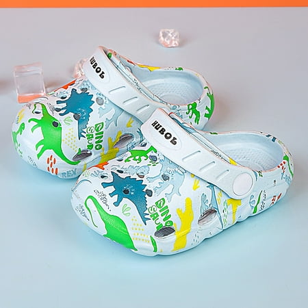 Kids Cute Cartoon Dinosaur Printed Clogs Lightweight Non Slip Slides Sandals
Kids Cute Cartoon Dinosaur Printed Clogs Lightweight Non Slip Slides Sandals