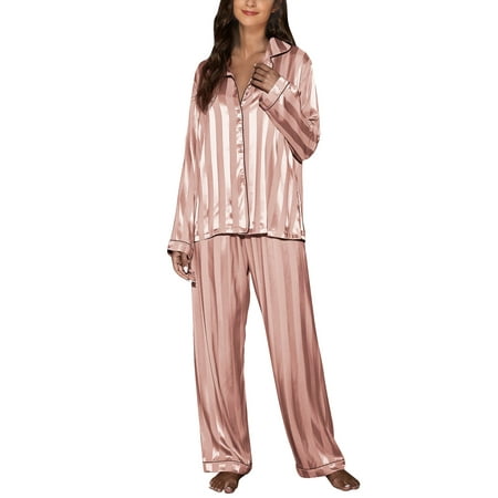 Capreze Shirt And Pants Loungewear With Pocket Pajamas Sets Women Two Pieces Outfits Long Sleeve Nightwear Sleeping Button Down Sleepwear Pink M
Capreze Shirt And Pants Loungewear With Pocket Pajamas Sets Women Two Pieces Outfits Long Sleeve Nightwear Sleeping Button Down Sleepwear Pink M