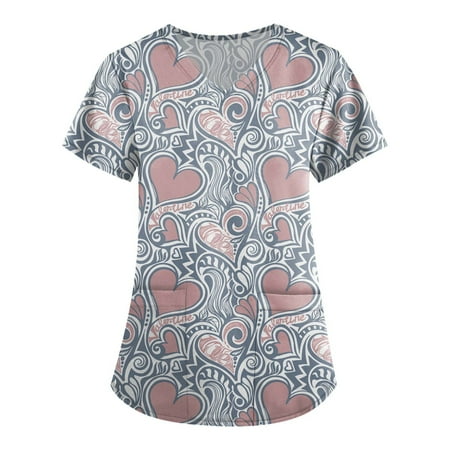 QAZXD Womens Fashion Tops Hearts V-Neck Short Sleeve Scrub Tops with Two Pockets Pullover Blue XL
QAZXD Womens Fashion Tops Hearts V-Neck Short Sleeve Scrub Tops with Two Pockets Pullover Blue XL