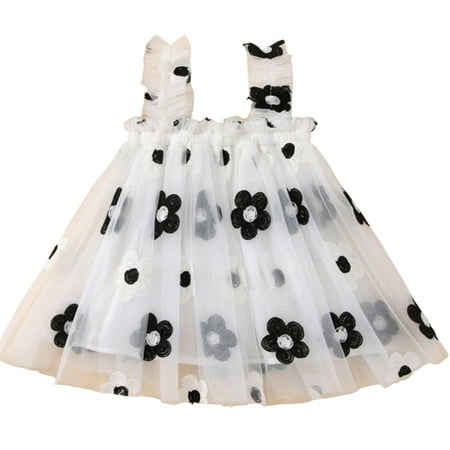 HuaAngel Girls Summer Mesh Strap Dress X433 Sizes 2T-7