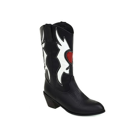 Ferndule Ladies Pull On Western Cowgirl Boots Work Fashion Wide-Calf Mid Calf Boot Comfort Block Chunky Heel Embroidered Shoes Black 9
Ferndule Ladies Pull On Western Cowgirl Boots Work Fashion Wide-Calf Mid Calf Boot Comfort Block Chunky Heel Embroidered Shoes Black 9