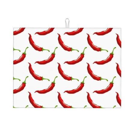 Dish Drying Mat Pepper red Highly Absorbent Microfiber Drying Mat Kitchen Counter or Sink Drawer Liner 18x24 Kitchen Drying Mat Coffee Mat Kitchen Essentials
Dish Drying Mat Pepper red Highly Absorbent Microfiber Drying Mat Kitchen Counter or Sink Drawer Liner 18x24 Kitchen Drying Mat Coffee Mat Kitchen Essentials