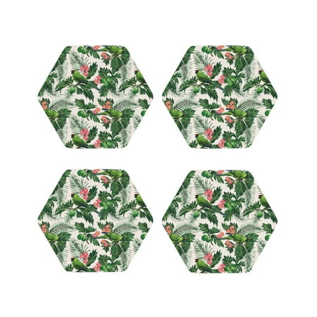 Leather Coasters with Heat-resistant for Drinks Cute Parrot Palm Leaf Green -标题2 Hexagon
Leather Coasters with Heat-resistant for Drinks Cute Parrot Palm Leaf Green -标题2 Hexagon