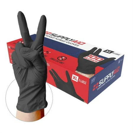 SUPPLYAID® RRS-NDG100XL-BLK Nitrile Disposable Gloves Powder-Free 100-Count/Box Black Extra-Large
SUPPLYAID® RRS-NDG100XL-BLK Nitrile Disposable Gloves Powder-Free 100-Count/Box Black Extra-Large