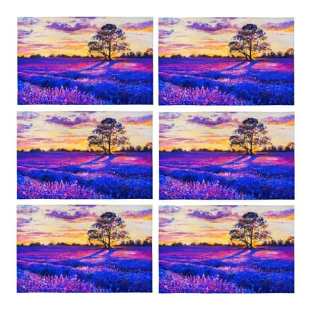 MKHERT Lavender Landscape Flowers Tree of Life in Sunset Placemats Table Mats for Dining Room Kitchen Table Decoration 12x18 inch Set of 6
MKHERT Lavender Landscape Flowers Tree of Life in Sunset Placemats Table Mats for Dining Room Kitchen Table Decoration 12x18 inch Set of 6