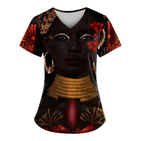 Apepal Women T-shirt Cute Print Short Sleeve V-neck Top Work Uniform Pocket Scrub Tops
Apepal Women T-shirt Cute Print Short Sleeve V-neck Top Work Uniform Pocket Scrub Tops