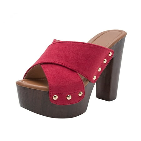 Womens Sandals Suede Super High Chunky Heel Sexy Summer Beach Casual Solid Shoes Summer Open Toe Slide Sandals Comfortable Flats Flip-Flops Sandal Casual Platforms Wedge Sandals Heeled Sandals A138
Womens Sandals Suede Super High Chunky Heel Sexy Summer Beach Casual Solid Shoes Summer Open Toe Slide Sandals Comfortable Flats Flip-Flops Sandal Casual Platforms Wedge Sandals Heeled Sandals A138