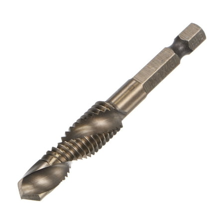 Uxcell M10 x 1.5 Titanium Coated High Speed Steel 6542 Combination Drill Tap Bit
Uxcell M10 x 1.5 Titanium Coated High Speed Steel 6542 Combination Drill Tap Bit