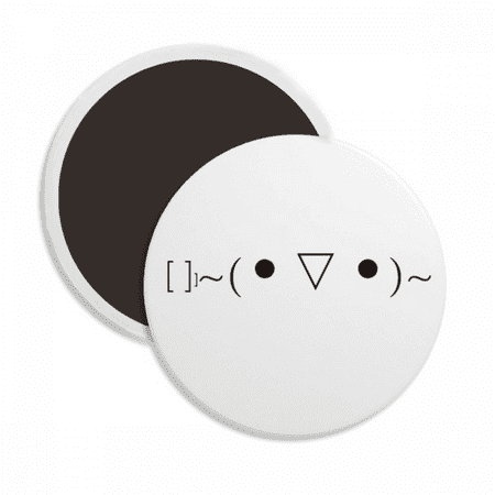 Lovely Face Toast Expression Round Ceracs Fridge Magnet Keepsake Decoration
