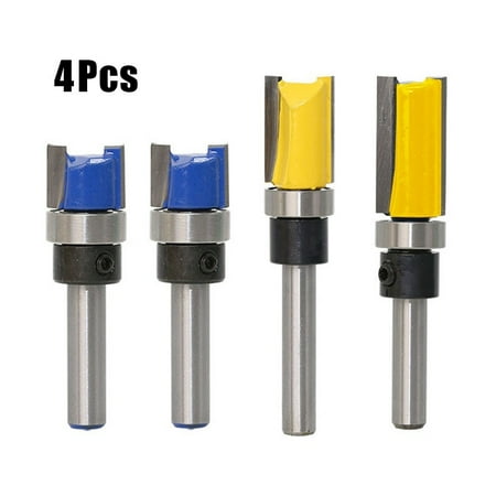 BAMILL 4pcs Router Bit Template Cutter 1/4 Shank Straight Woodwork Wood Flush Trim Set
BAMILL 4pcs Router Bit Template Cutter 1/4 Shank Straight Woodwork Wood Flush Trim Set