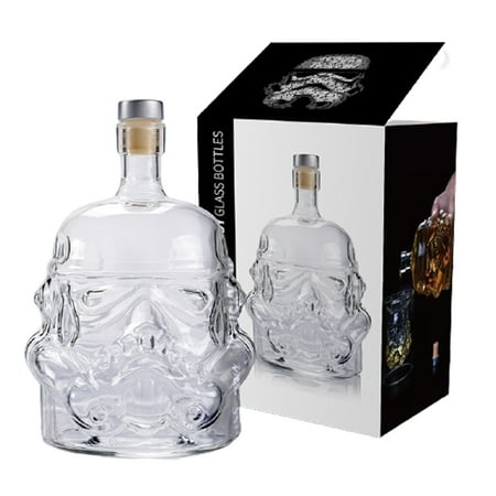 750ml Whiskey Decanter Bottle Double-layered Glass Cup Gift for Men Dad Husband