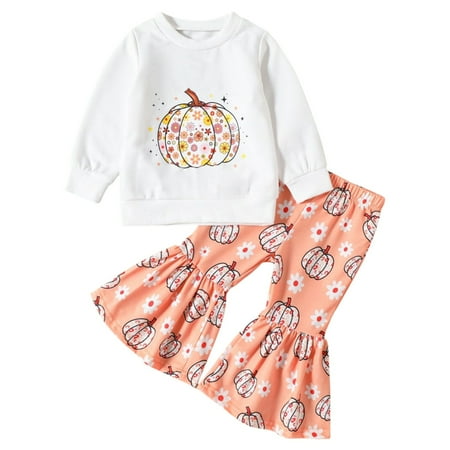 LNMQLPDBS Girl Clothes Kids Outfit Soft Cotton Warm Crewneck Pumpkin Print Flared Pants Sweatshirt Halloween Set for Boys or Girls Girls Clothing Sets
LNMQLPDBS Girl Clothes Kids Outfit Soft Cotton Warm Crewneck Pumpkin Print Flared Pants Sweatshirt Halloween Set for Boys or Girls Girls Clothing Sets