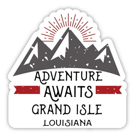 Grand Isle Louisiana Souvenir 4-Inch Magnet Adventure Awaits Design