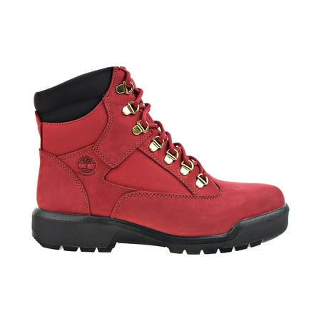Timberland 6 Field Boot Waterproof Men s Shoes Red Nubuck-Black tb0a2jnw
