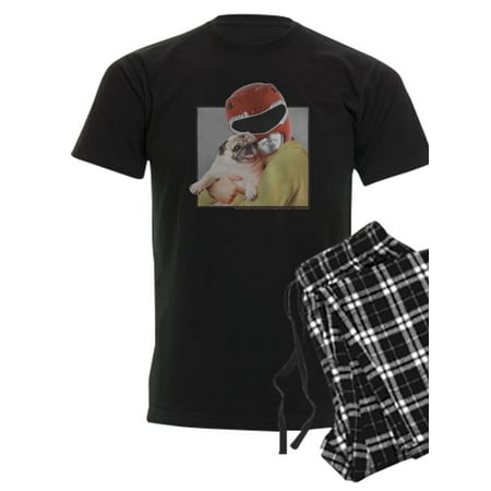 CafePress - Power Rangers Red Ranger Cuddling A - Men s Dark Pajamas