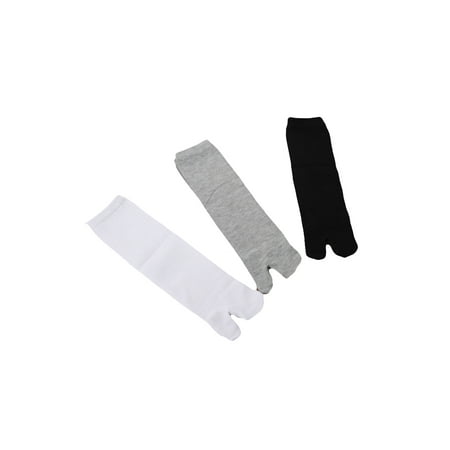 3 Pairs Japanese Kimono Flip Flop Sandal Split Toe Tabi Ninja Geta Zori Socks White+Black+Grey
3 Pairs Japanese Kimono Flip Flop Sandal Split Toe Tabi Ninja Geta Zori Socks White+Black+Grey