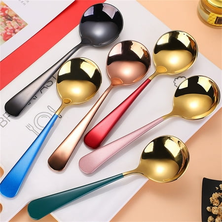 Round Spoon 304 Stainless Steel Spoon Fork Household Cute Small Soup Spoon Thick Round Bottom Chinese Style Eating Spoon 6Pc Dusknt Stainless Steel Bowl Tableware Clearance Sale! 6Pc Spoon
Round Spoon 304 Stainless Steel Spoon Fork Household Cute Small Soup Spoon Thick Round Bottom Chinese Style Eating Spoon 6Pc Dusknt Stainless Steel Bowl Tableware Clearance Sale! 6Pc Spoon